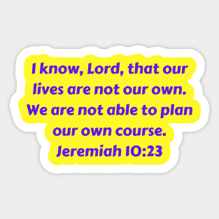 Bible Verse Jeremiah 10:23 Sticker